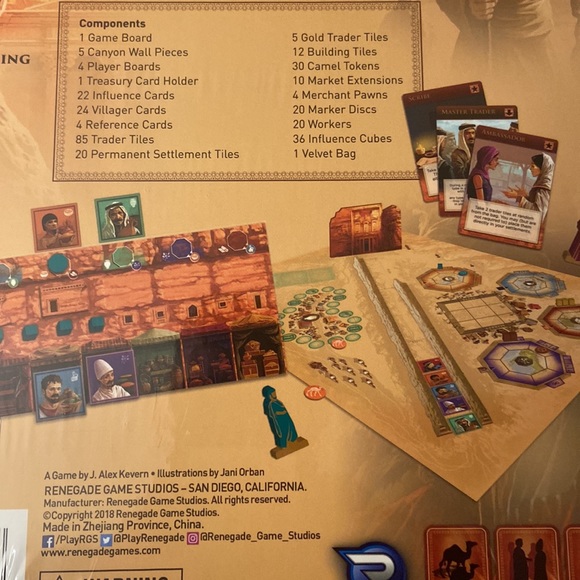 Renegade Game Studios Passing Through Petra A Tile Pushing Game - Picture 4 of 5